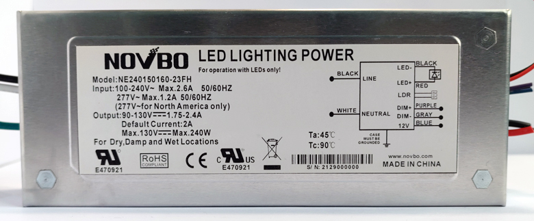 240W LED驱动电源-恒流型